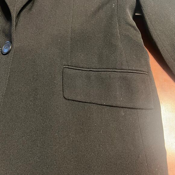 Vintage Linda Allard Ellen Tracy Women's Blazer Black Sz 10 100% Wool Office - Picture 9 of 11